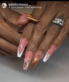 Dope Nail Designs Almond, Nail Designs Almond, Ballerina Nails Shape, Vegan Journey, Year Nails, Stilleto Nails Designs, Funky Fingers, Nails Shape, Ombré Nails