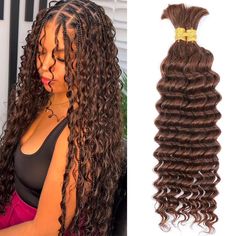 PRICES MAY VARY. 1.Length and weight :The length braiding human hair is from 14’’ to 24’’, and the weight is 50g per bundles. The pack has 1 bundle(total 50g) or two bundles(total 100g) braids could choose. If you like full head braids, we recommend you purchase 150g~250g 2.Hair Material:The human hair for braiding is made of 100% unprocessed 10A Brazilian virgin human hair, Natural and healthy, soft and elastic, full and dense. 3.Suitable for any Occasion: Our bulk human hair is different from Head Braids, Human Hair Braiding Hair, Hair Extensions Brown, Curly Braiding Hair, Human Hair For Braiding, Head Braid, Braids Knotless, Braids Cornrows, Braiding Hair Extensions