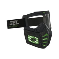 the goggles are designed to look like they have glowing lights on their face and arms