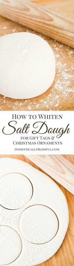 how to whiten salt dough on a cutting board