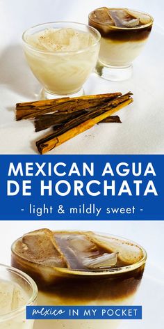 mexican agua de horchata is an easy dessert made with light and mild sweeteners