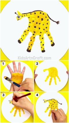 how to make a paper mache giraffe that looks like it is painted yellow