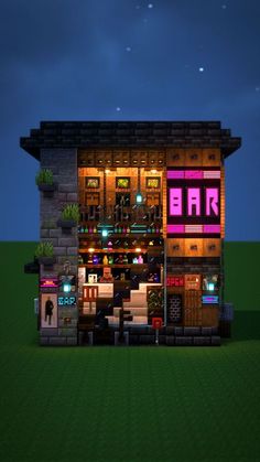 an image of a bar in the night time