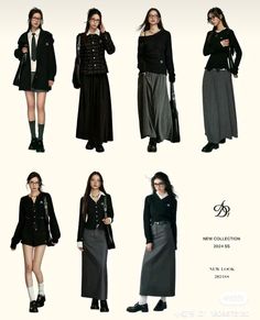 Male Gaze Outfits For Women, Acubi Fashion Long Skirt, Modest Office Siren, Acubi Long Skirt, Oxford Aesthetic Outfit, Modest Bohemian Outfits, Business Casual Outfits Korean, Office Siren Outfits Winter, Black Long Skirt Outfit Aesthetic