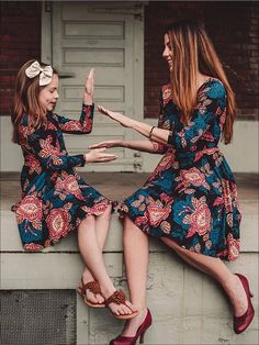 Nothing like mother-daughter bonding over the same outfit. You and your girl will be ready to take any activity by storm in these matching dresses that boast a bright floral print! Order 1 size up Poly/Spandex {"@context":"https://schema.org/","@type":"Product","@id":"https://www.miabellebaby.com/products/mommy-me-fall-casual-floral-print-dress#product","name":"Mommy & Me Fall Casual Floral Print Dress","itemCondition":"https://schema.org/NewCondition","mpn":"1975232135234","sku":"5:200661896"," Mom And Daughter Dress, Mother Daughter Dresses, Vintage Floral Print Dress, Daughter Dress, Mother Daughter Matching Outfits, Mom And Daughter Matching, Mother Daughter Outfits, Flora Dress, Mother Daughter Dress