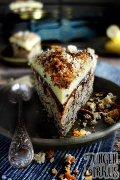 a piece of cake sitting on top of a plate