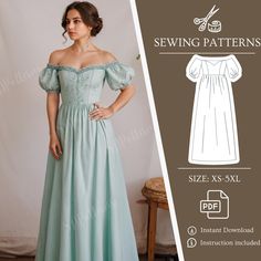 the sewing pattern for this dress is easy to sew and can be worn in any size