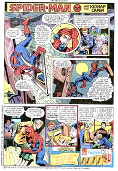 the amazing spider - man and the kramp caper comic book page art