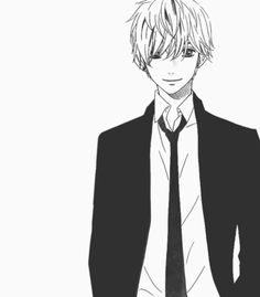 an anime character wearing a suit and tie