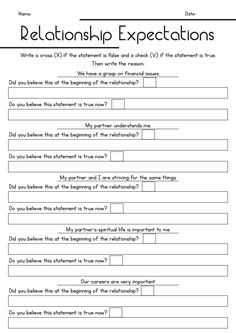 Relationship Expectations Worksheet Relationship Worksheets Free Printable, Relationship Therapy Worksheets, Healthy Relationships Worksheet, Pre Marital Counseling Worksheets, Couples Relationship Building Worksheets, Relationship Conflict Resolution Worksheet, Relationship Repair Worksheets, Healthy Boundaries Worksheets