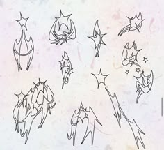 the drawing shows different shapes and sizes of stars