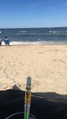 a view of the beach with people in the background