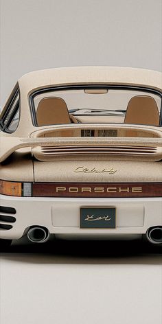 the back end of an old model porsche