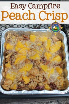 the cover of campfire peach crisp