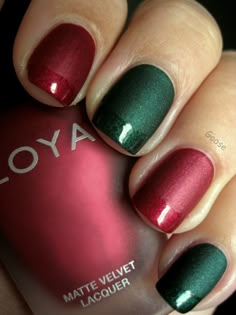 Matte Holiday Nails, with Top Coat French Tip Fails Videos, Her Nails, Christmas Nail Designs, Christmas Nail Art