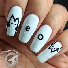 Halloweenský Makeup, Cute Simple Nails, Simple Gel Nails, White Nail, Short Acrylic Nails Designs