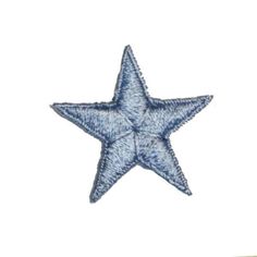 a blue and white star on a white background