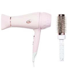 The T3 Featherweight Luxe 2i Hair Dryer delivers advanced, high performance technology for faster drying speeds and healthier results; designed with decadent pink and rose gold detailing to add a touch of luxury to any dressing table. The patented Tourmaline® infusion system emits ion-enriched air to efficiently dry large sections of hair, while infusing it with negative ions and infrared heat to combat frizziness and static. Each individual cuticle is sealed to lock in moisture, resulting in a sleek, ultra-glossy finish. Achieve salon-style hair with this supremely powerful styling tool. Features: T3 Tourmaline®: Patented infusion process emits negative ions & infrared heat for faster, healthier drying. Ionic: Breaks down water molecules for faster drying and helps smooth the hair cuticle T3 Hair Dryer, Hair Dryer Reviews, Hair Care Tools, Cord Wrap, Body Sunscreen, Skin Care Shopping, Salon Style, Fun Shots, Makeup Shop