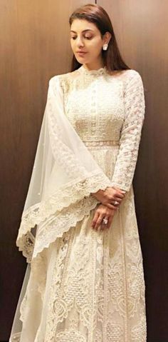 anushree reddy white lehenga - Google Search New Dress Design Indian, White Lehenga, Embroidered Anarkali, Avneet Kaur, Muslim Bride, Indian Dresses Traditional, White Tulle, Indian Fashion Dresses, Designer Gowns