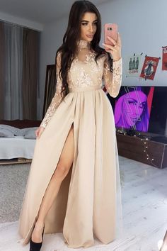 Lace Long Sleeve Prom Dress, Long Sleeve Prom Dress Lace, Long Sleeve Prom Dress, Sleeve Prom Dress, Prom Dress Lace, Make Your Own Dress, Lace Formal Dress, Lace Prom Dress, Long Sleeve Prom