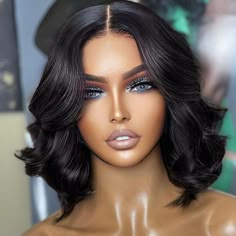 layer cut short wig Wig Cap Hairstyles, Short Hair Lengths, Layered Cut, Human Virgin Hair, Raw Hair, Lace Material