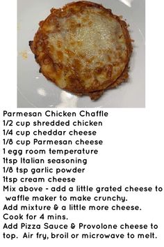 an image of a recipe for chicken pot pies on a plate with ingredients list