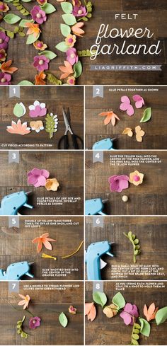 how to make paper flowers that look like they have been cut out and put together