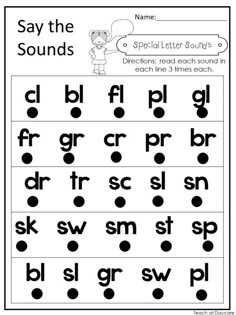 a printable worksheet for children to practice their handwriting and spelling with the letter sounds