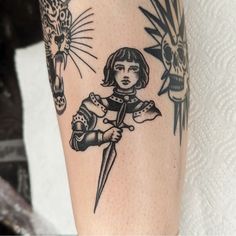 Awful Tattoos, Traditional Tattoo Inspiration, Traditional Tattoo Sleeve, Joni Mitchell, Pieces Tattoo, Joan Of Arc, Tattoo Flash Art, American Traditional Tattoo