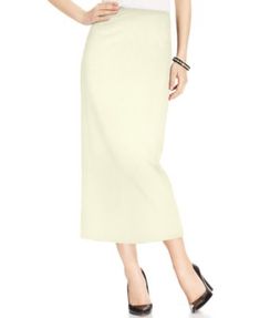 Crepe Column Skirt | macys.com Formal Solid Color Summer Pencil Skirt, Formal Solid Color Pencil Skirt For Summer, Formal Midi-length Pencil Skirt, Solid Color Summer Pencil Skirt For Formal Occasions, Spring Formal Lined Pencil Skirt, Formal Straight Silhouette Bottoms For Spring, Formal Spring Bottoms With Straight Silhouette, Fitted Bottoms With Straight Silhouette For Spring, Formal Pencil Skirt For Spring