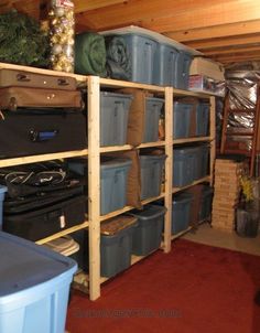 the storage room is filled with various items