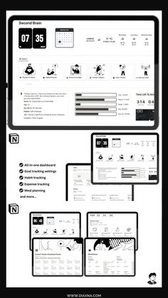 Notion Dashboard - Second Brain Template by Notion Fella — DIAxNA | Notions, Templates, How to plan notionfreecovers #wonyoungism_journal_ideas #notiontemplatesjellyfish #planner_pink Notion Team Dashboard, Notion Task Template, Free Notion Templates Dashboard, Second Brain Notion Template, Notion Second Brain Dashboard, Notion Dashboard Template Free, Journal Astetic, Notion App Template, Notion Phone