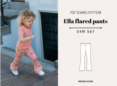 Flared Pants Pattern, Colourful Pants, Flare Pants Pattern, Clothing Patterns Sewing, Flare Bottoms, Pants Sewing, Mini Top, Patterns Sewing, Colored Pants