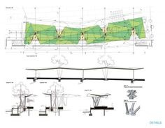 an architectural drawing shows the various stages of construction