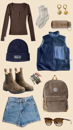 Hiking Outfits Summer, Trail Outfits, Granola Outfits, Walking Outfit, Surfergirl Style, Outfit Outdoor, Outdoor Outfits, Cute Hiking Outfit, Hiking Outfits