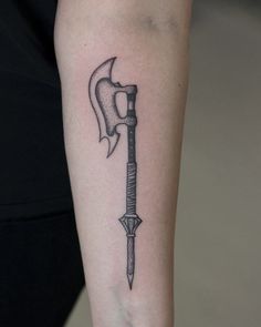 Buffy Scythe, Vampire Academy Tattoo, Machado Tattoo, Buffy Tattoo, Inktober Ideas, Fandom Tattoos, Tat Inspiration, Charm Tattoo, Slayer Tattoo