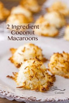 two ingredient coconut macaroons on a plate