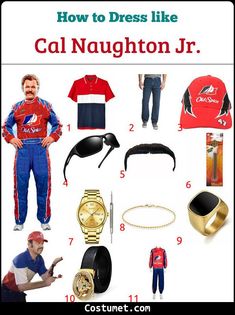 how to dress like cal naughin jr from the fast and the fabulous world of sports