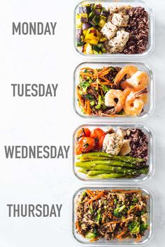 the meal prep guide includes three different meals