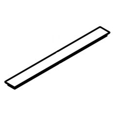 a black and white line drawing of a rectangular tube