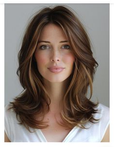 Below The Shoulder Layered Haircuts, Haircut For Round Face Medium Length, Medium Hair Cuts For Women With Round Faces Shoulder Length, Heavily Layered Medium Hair, Medium Length Cuts For Fine Hair, Haircut For Wavy Hair For Women, Medium Length Haircut Straight Hair, Medium Length Haircut For Round Faces, Shoulder Length Haircuts With Layers