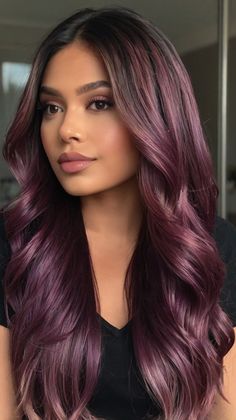 February Hair Color Chocolate Lavender Hair, Chocolate Mauve Hair, Mauve Hair, Brown Hair Color Chart, Hair Color Chart, Long Bob Haircuts, Lavender Hair, Brown Hair Color, Professional Tips