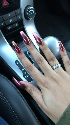 Long coffin nails. More of a tapered Square shape. But these are my holiday nails and I love them!! Christmas Red Lip, Nails Square Long, Silver French Manicure, Silver Outfit, Long Coffin Nails, Ideas For Nails, Tapered Square, Winter Nails Acrylic, Nails Square