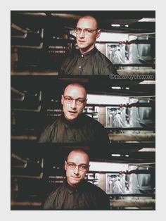 two different shots of a man with glasses