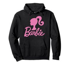 Amazon.com: Barbie - Barbie Pink Logo Pullover Hoodie : Clothing, Shoes & Jewelry Barbie Logo, Barbie Cartoon, Outfit Hoodie, Heart Logo, Sports Sweatshirts, Winter Sweatshirt, Pink Logo, Black Heart, Barbie Clothes