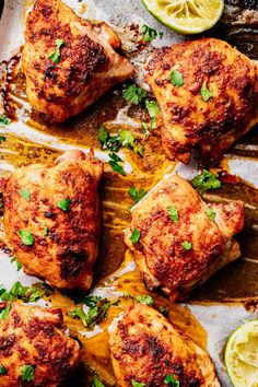 These oven-baked Mexican chicken thighs are perfectly seasoned and irresistibly crispy! Juicy on the inside and packed with bold, zesty flavors, they’re a quick and easy dinner recipe you’ll want to make on repeat. Perfect for busy weeknights! Baked Chicken Recipes Easy, Ground Beef Tacos, Chicken Entrees, Festive Dinner, Easy Baked Chicken, Soft Tacos, Mexican Chicken, Mexican Food Recipes Authentic, Chicken Thigh Recipes