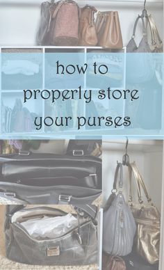 Storing Purses, How To Store Bags, How To Store Designer Handbags, How To Organize Bags, How To Organize Purses, How To Organize Purses In A Small Space, Ways To Organize Purses, Shelf For Purses Handbag Storage, Organize Purse Contents