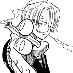 Sanji Manga Icon, Manga Sanji, One Piece Manga Icons, Sanji Manga, One Piece Pfp, Black And White One Piece, One Piece Tattoos, One Piece Cartoon