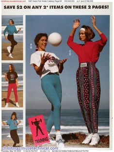 90s Sears Catalog, 90s Lookbook, 1990s Women, 80s Workout Clothes, 80s Workout, Sears Catalog, 90s Trends, Comfy Casual Outfits