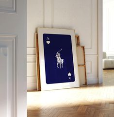 an image of a horse playing cards on the floor